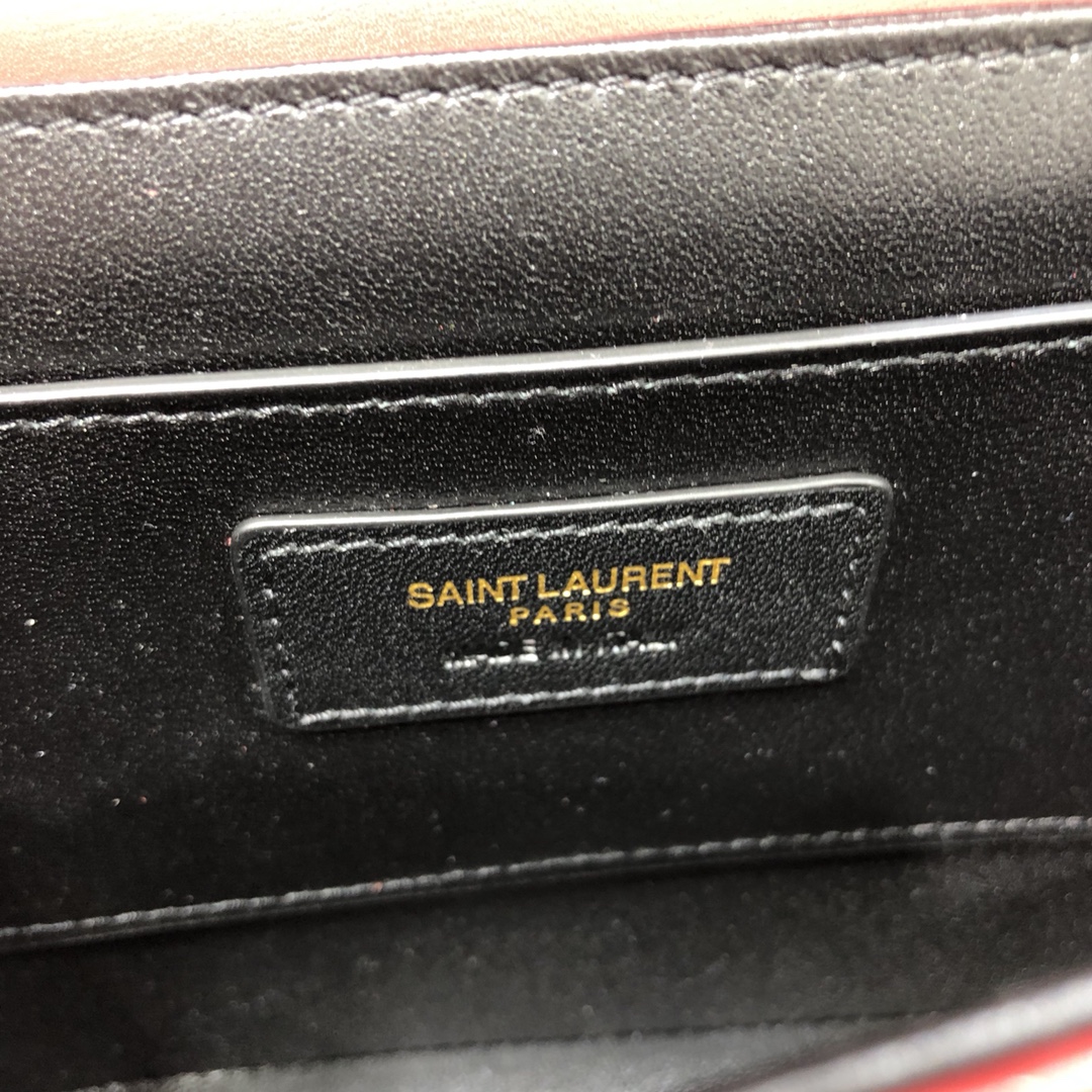 Saint Laurent Solferino Box Small Calfskin Handbag Shoulder Bag Red 634306 